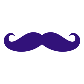 Moustache Decal (Purple)